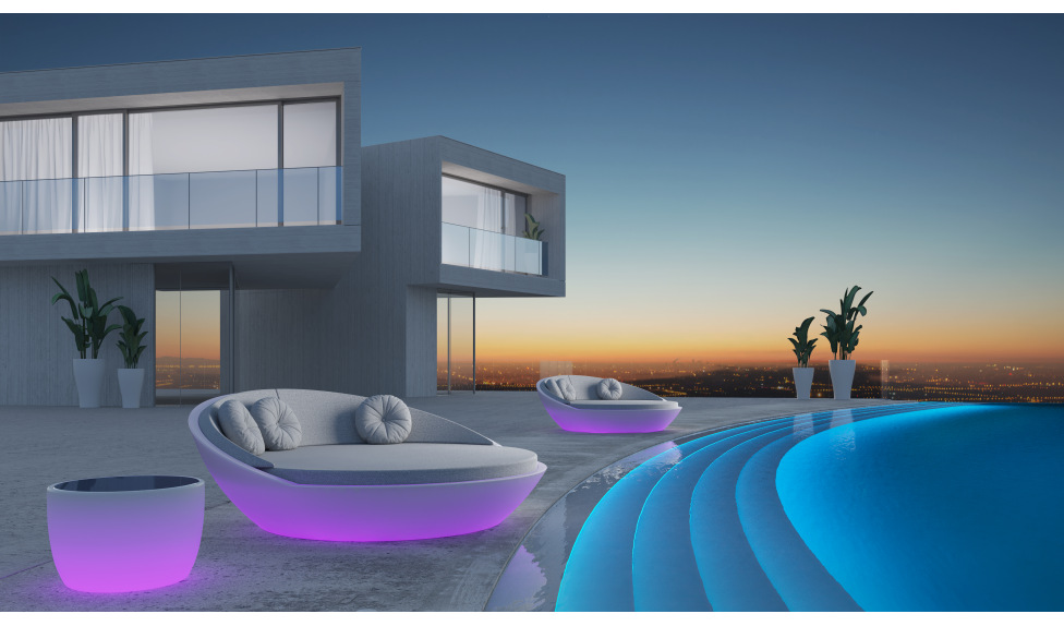 Шезлонги с подсветкой - фото