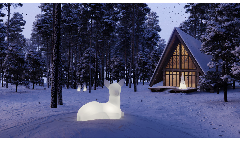 Уличные светящиеся новогодние фигуры - фото