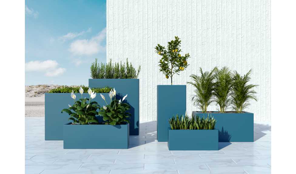 Прямоугольное кашпо для цветов - фото