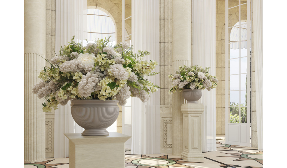 Интерьерное кашпо напольное для цветов - фото