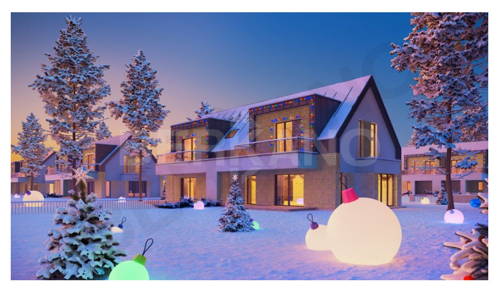 Новогодние светящиеся шары - фото