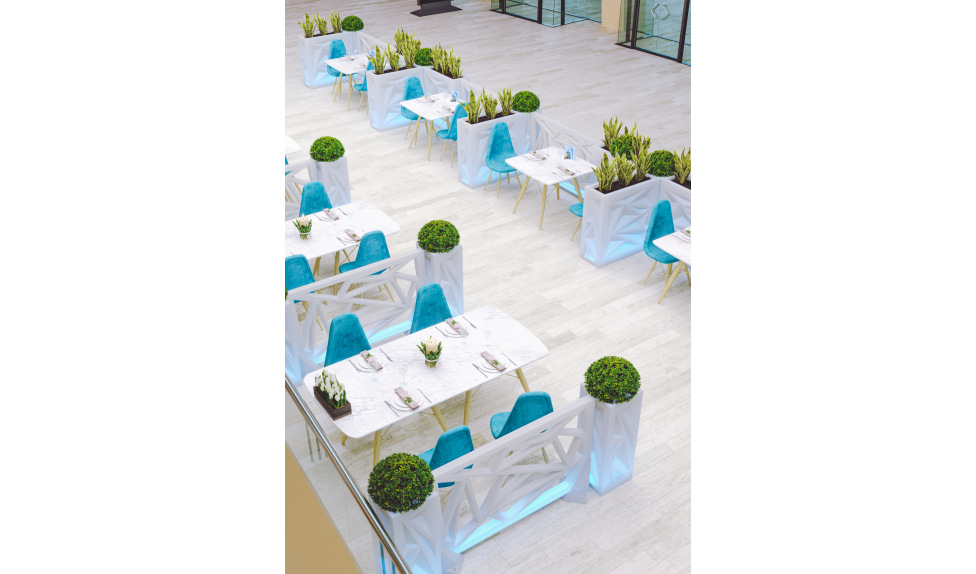 Перегородки в ресторане - фото