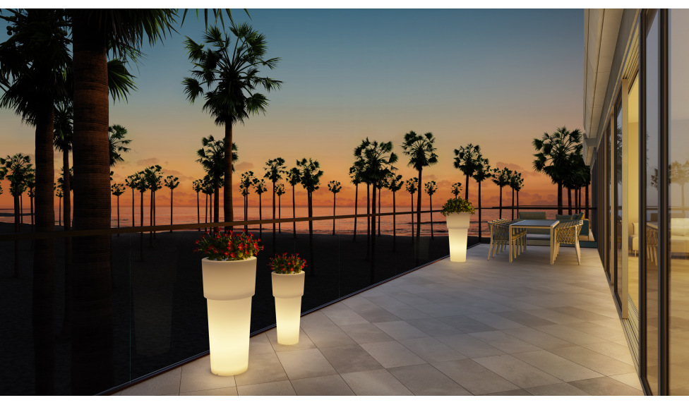 Кашпо напольное высокое большое - фото