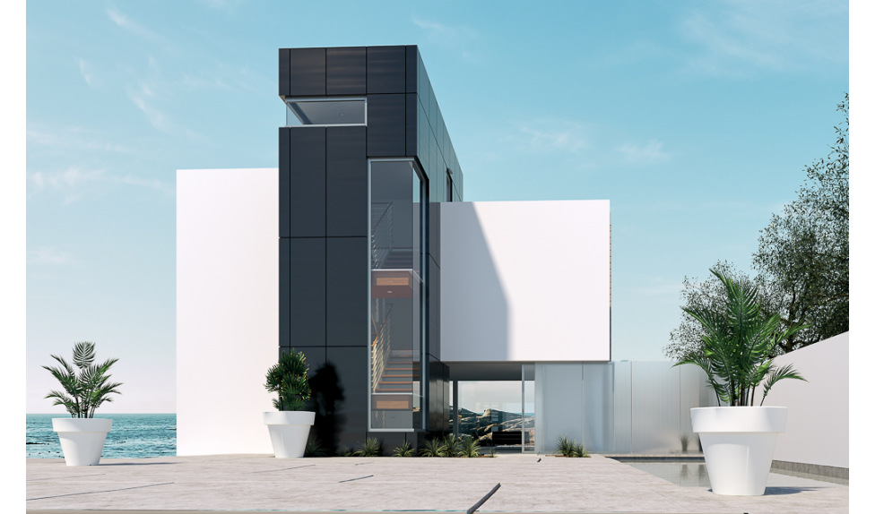 Белое напольное кашпо - фото