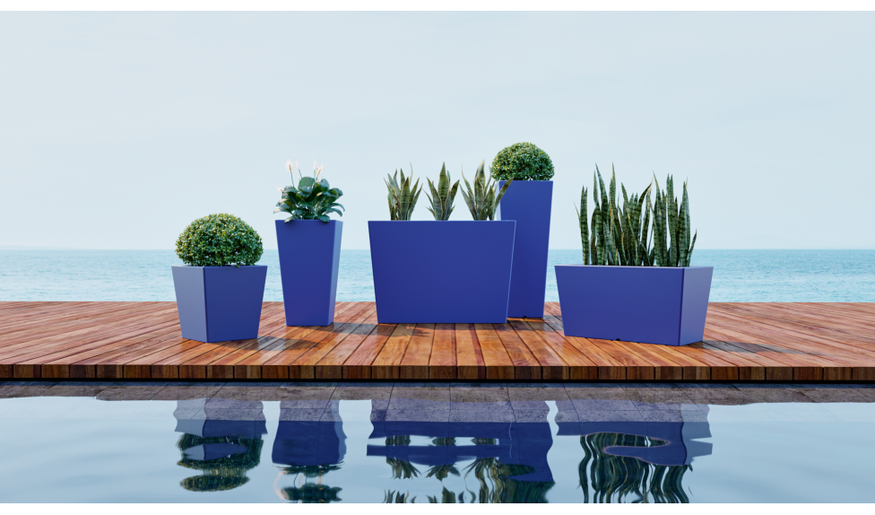 Кашпо квадратное напольное - фото