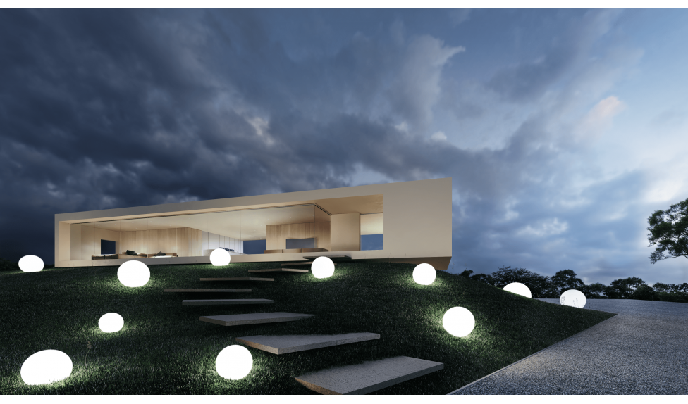 Светильник шар уличный пластиковый - фото