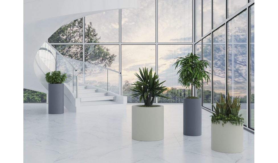 Высокие кашпо для цветов - фото