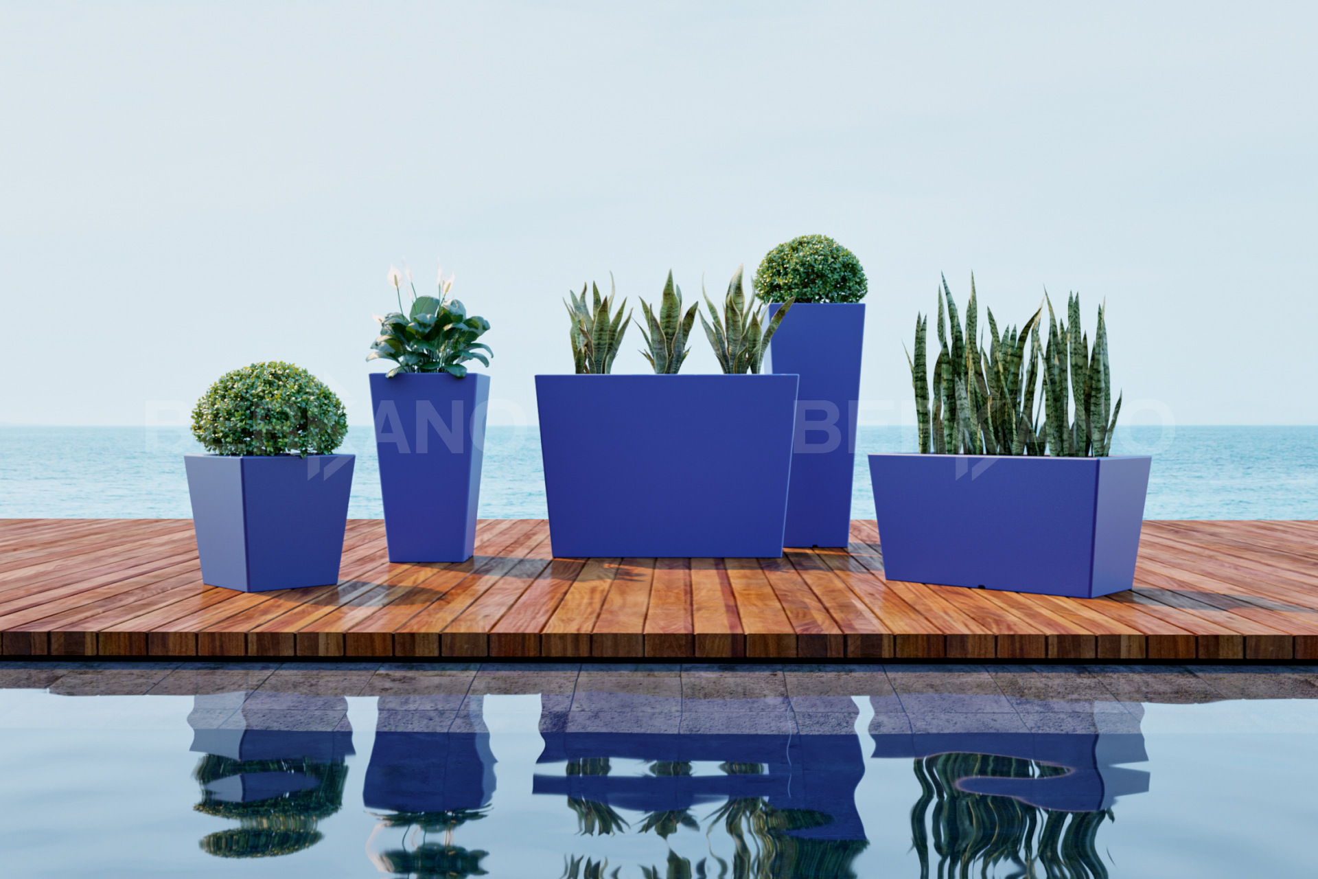 Дизайнерское Кашпо Trapezio 42V Snow White - фото 1