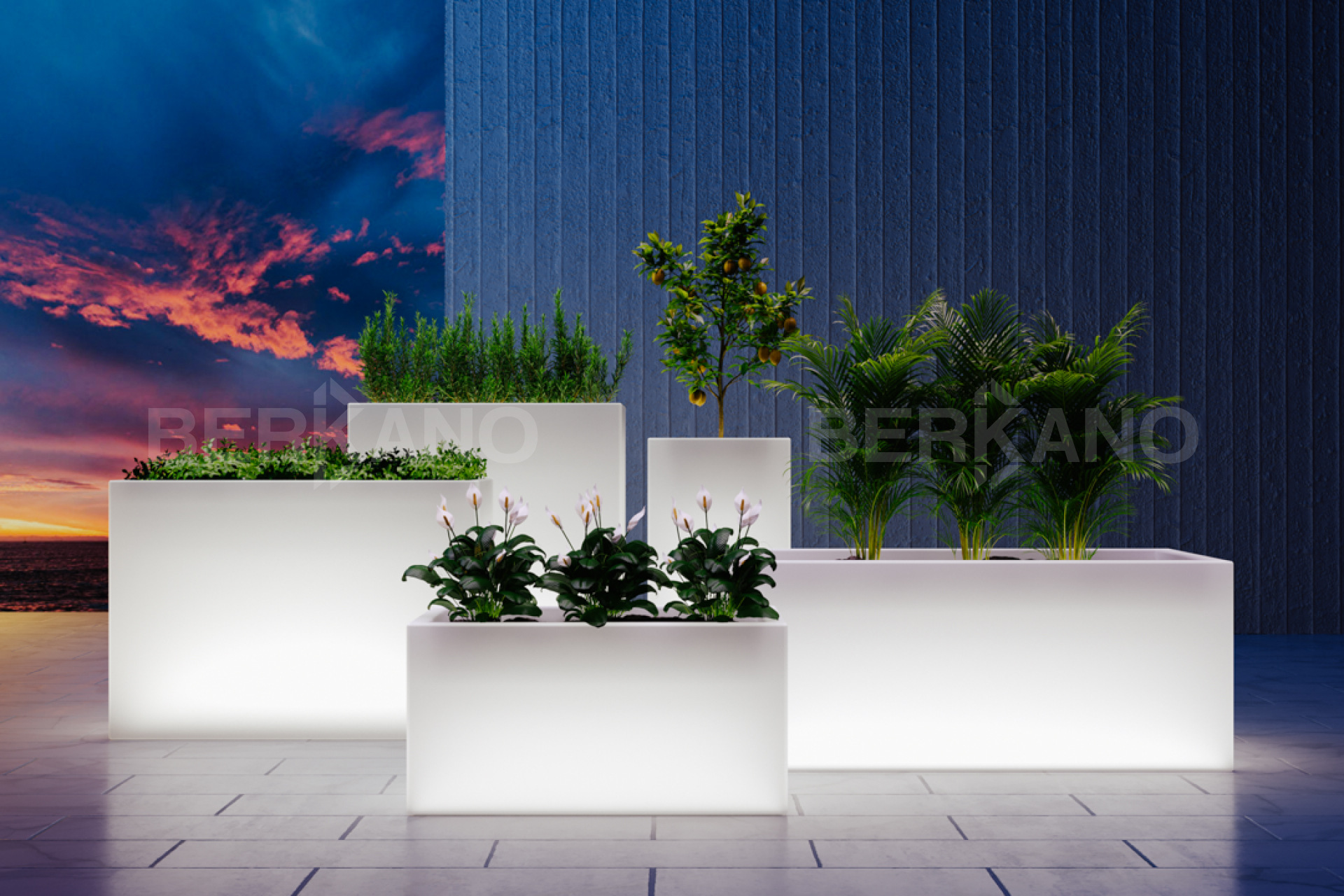 Дизайнерское Кашпо Cubric 120*50 Snow White - фото 1