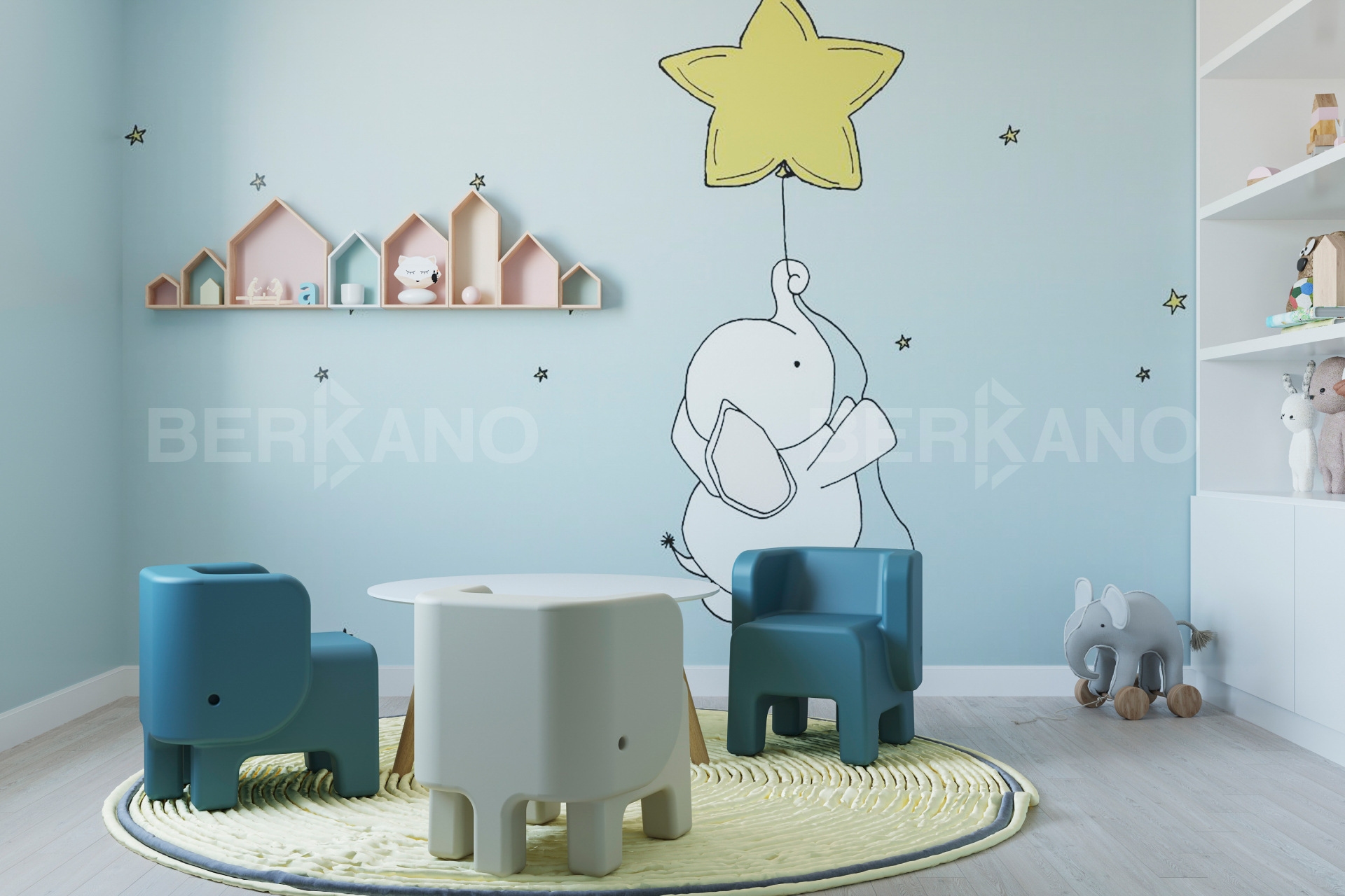 Пластиковый Детский стул Elephant Snow White - фото 0