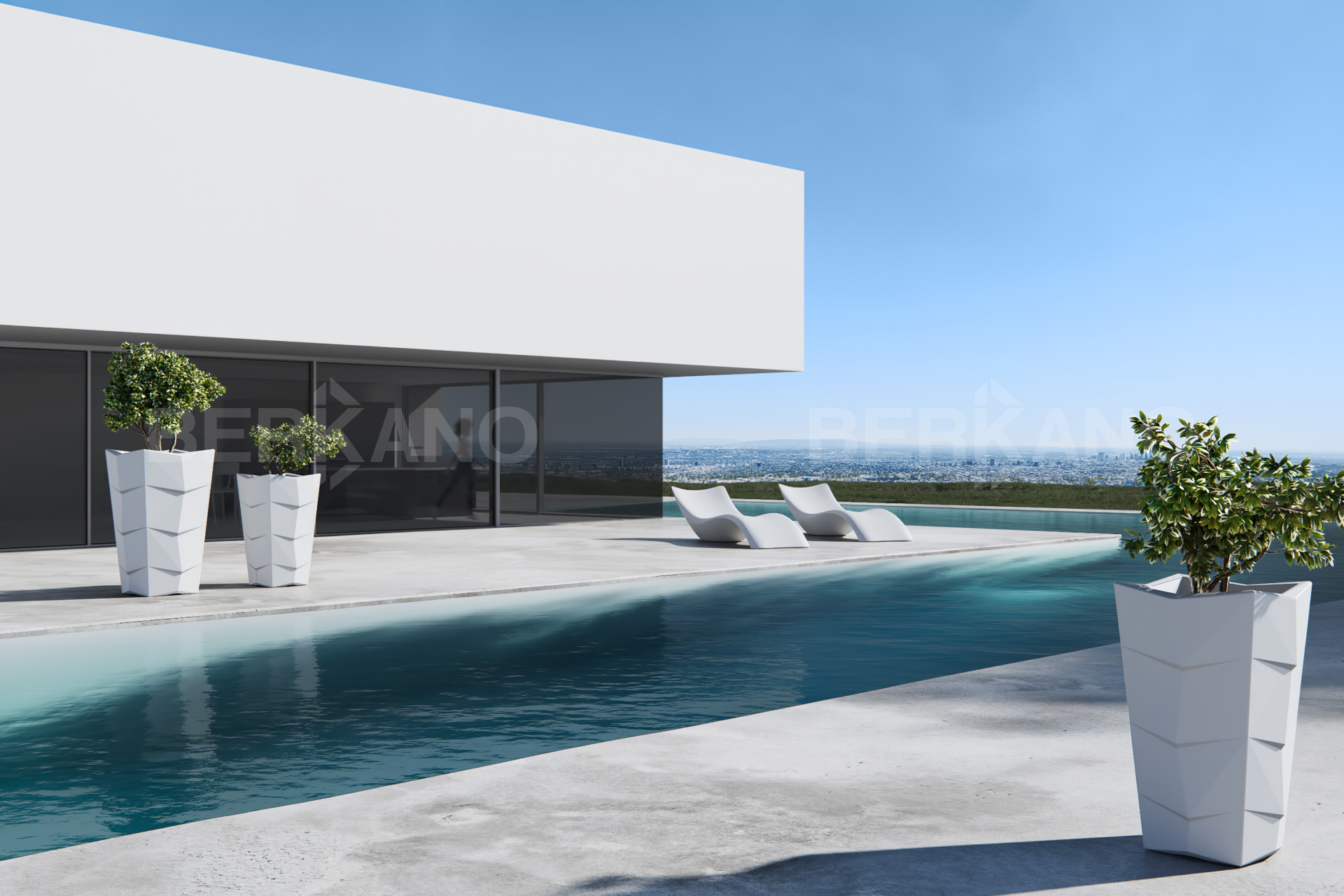 Дизайнерское Кашпо Agava 70 Snow White - фото 0