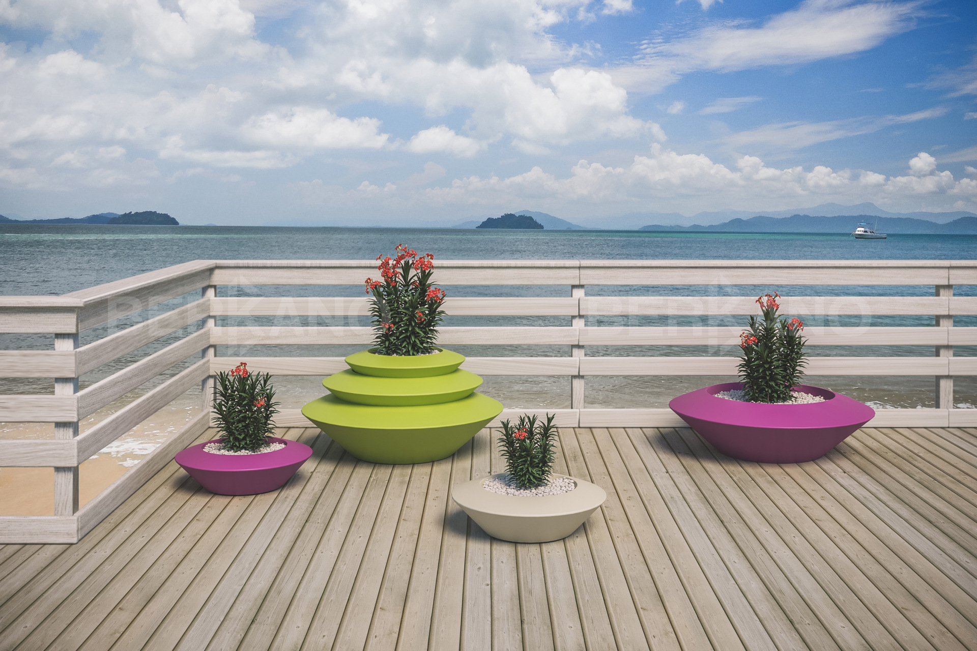 Дизайнерское Кашпо Scodella 60 DB Snow White - фото 0