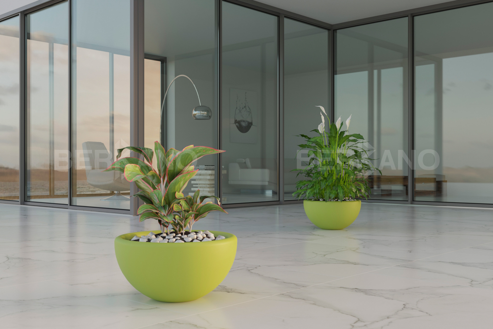 Дизайнерское Кашпо Segmento 50 DB Snow White - фото 1