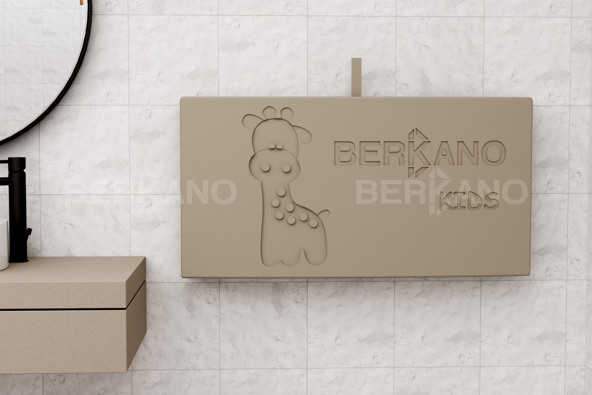 Пластиковый Пеленальный столик вертикальный BERKANO Kids Snow White - фото 0