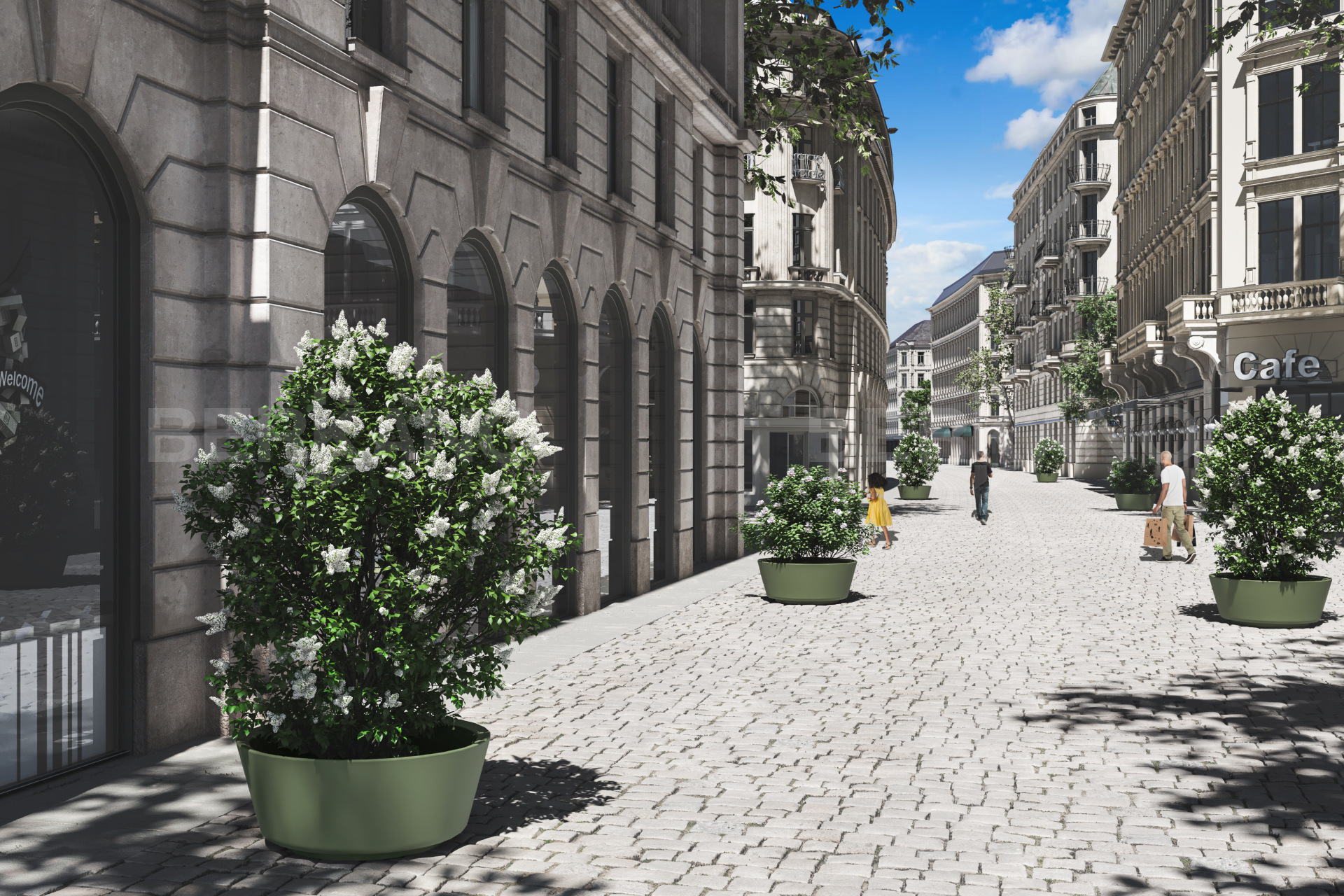 Дизайнерское Кашпо Pion 55 Snow White - фото 0