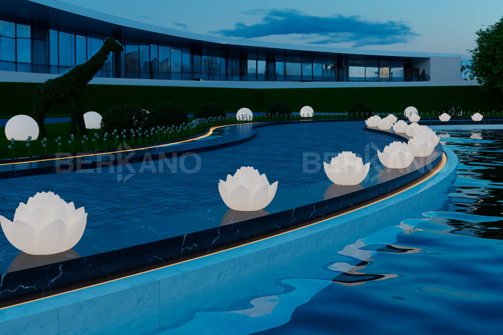 Уличный Светильник Lotus Snow White Light - фото 0