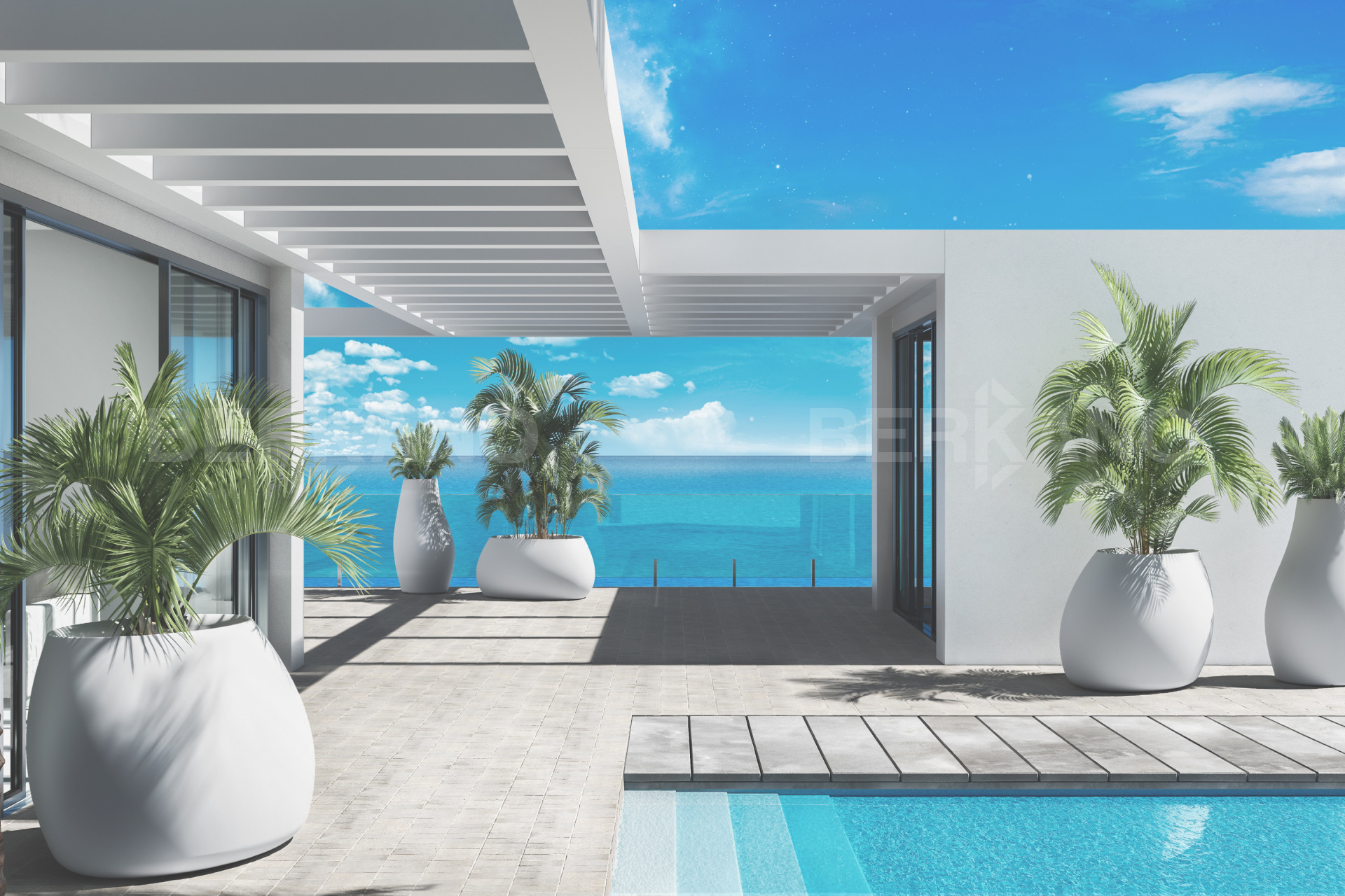 Дизайнерское Кашпо Bend 60 Snow White - фото 1