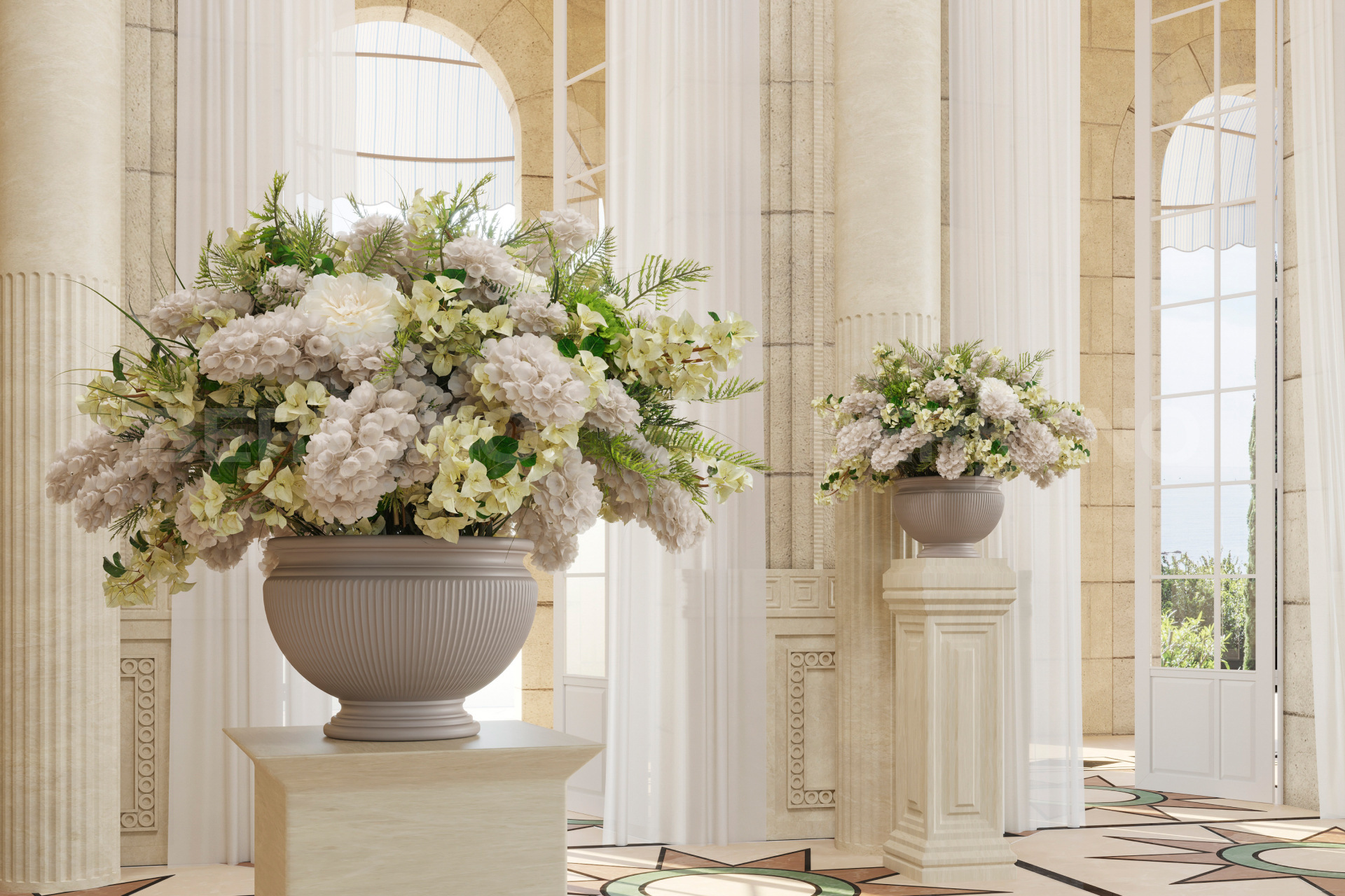 Дизайнерское Кашпо Attica 30 Snow White - фото 0