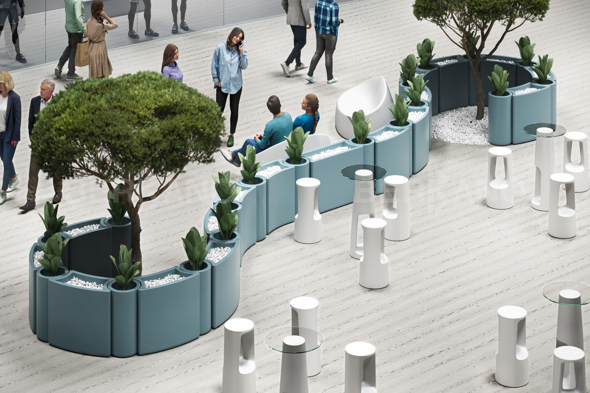 Дизайнерское Кашпо Smoov Planter Cylinder DB Snow White - фото 0