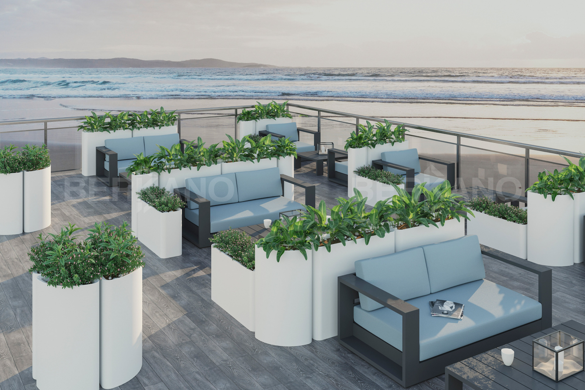 Дизайнерское Кашпо Vittorio 80 D Snow white - фото 1