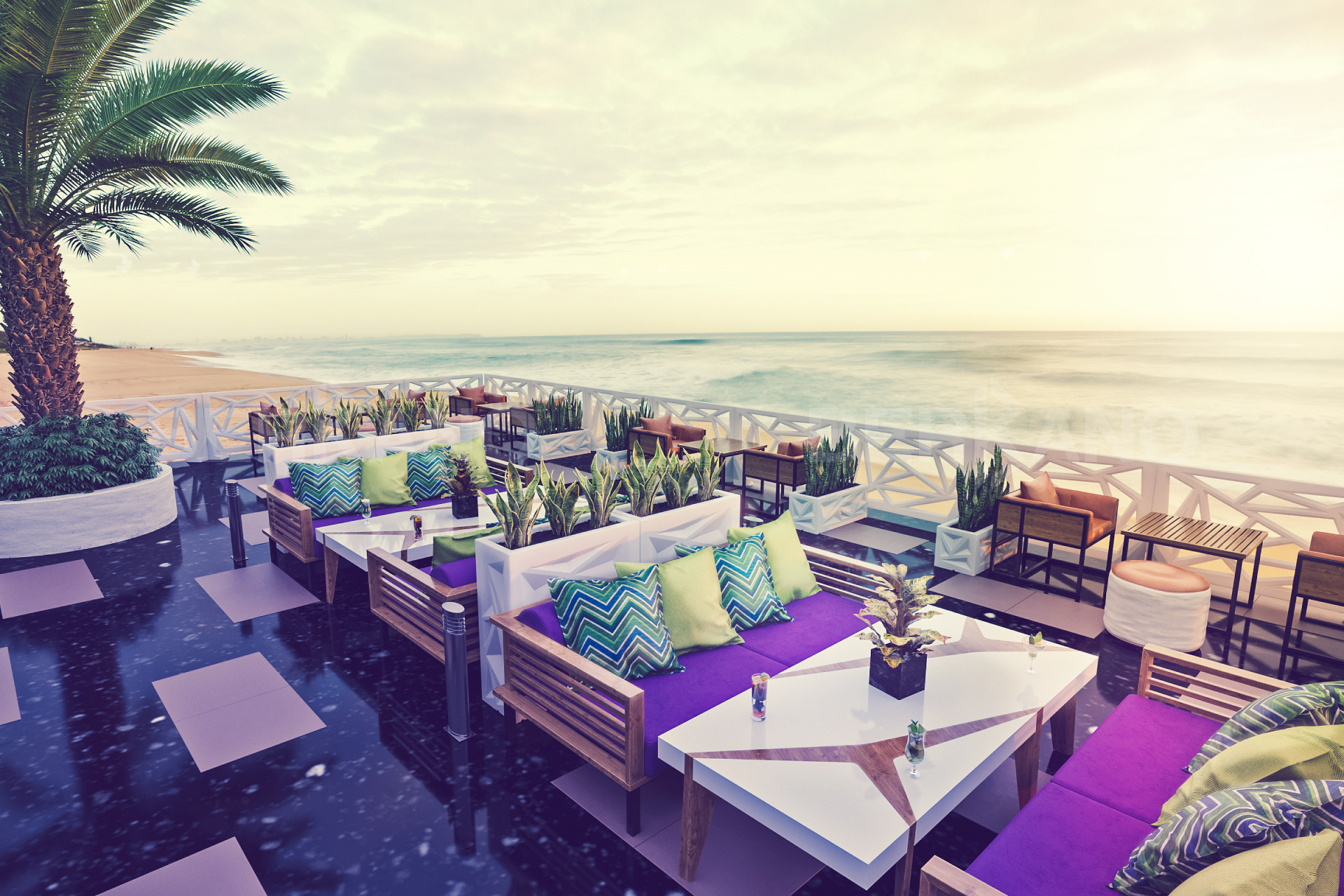 Дизайнерское Кашпо Icelandic Square DB Snow White RGB - фото 2