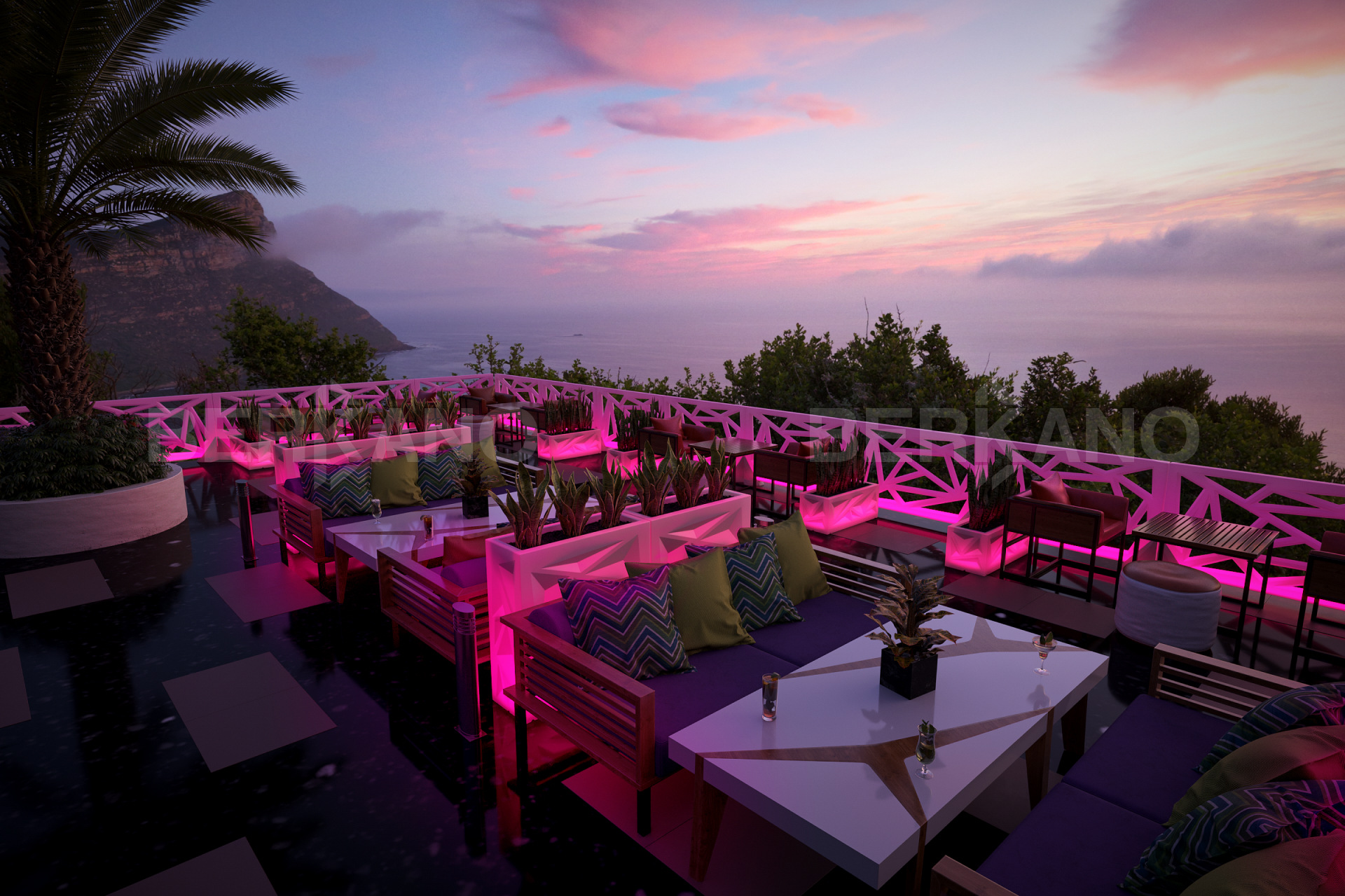 Дизайнерское Кашпо Icelandic Square DB Snow White RGB - фото 1