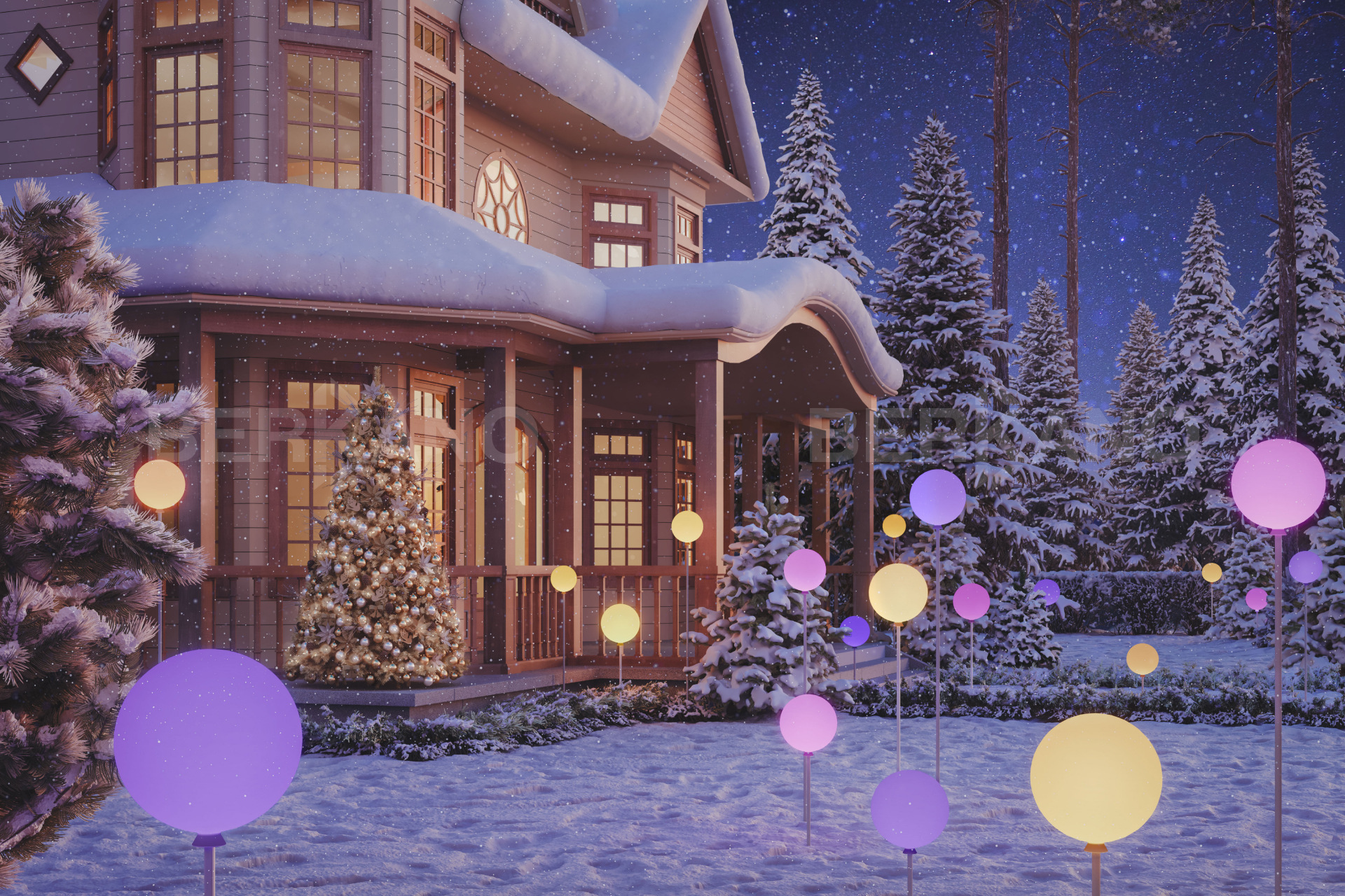 Уличный Шар Balloon 50 Snow White RGB - фото 0