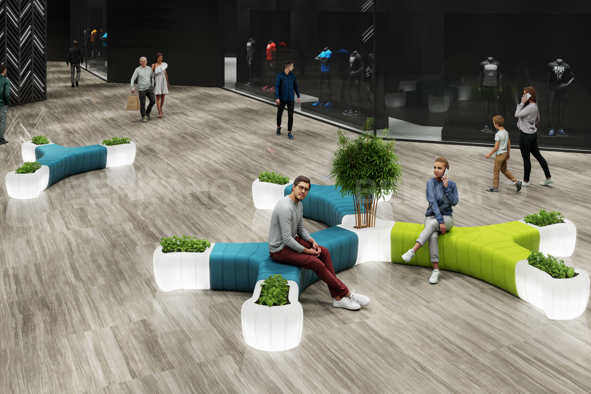 Дизайнерское Кашпо-соединитель Y-seat longer DB Snow White - фото 0