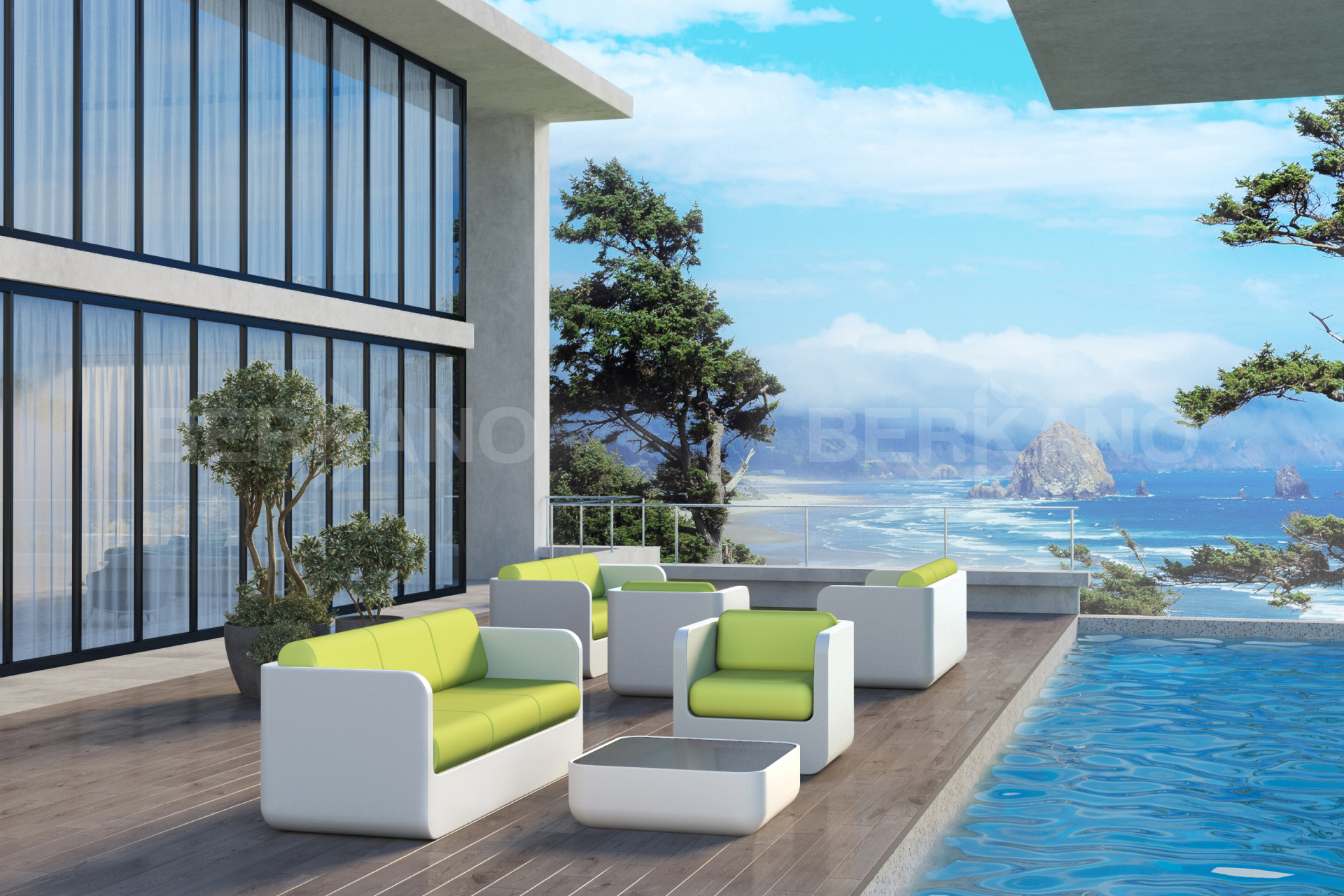  Стол Grace с стеклом Snow White - фото 1