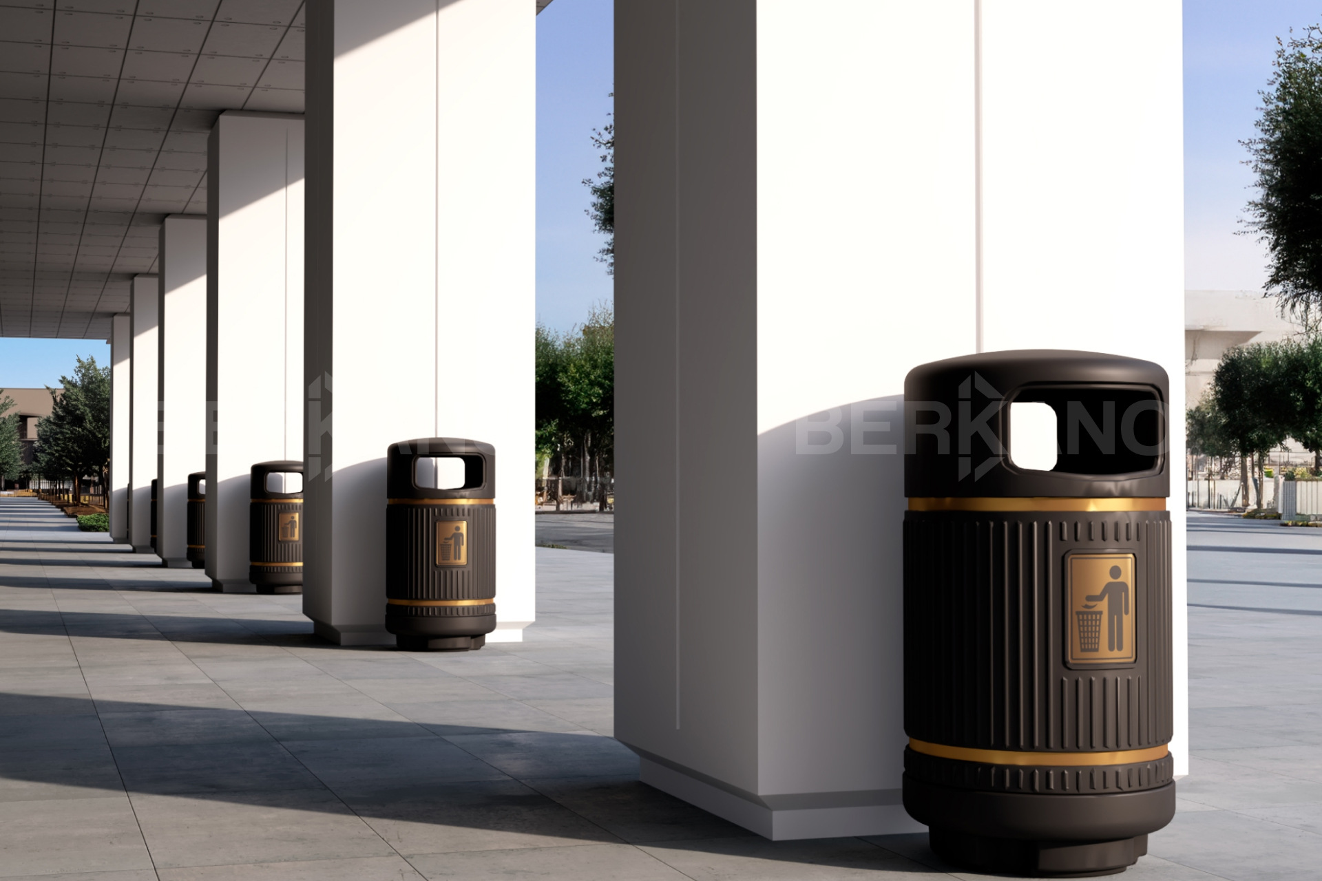  Урна квадратная BERKANO Snow White - фото 1