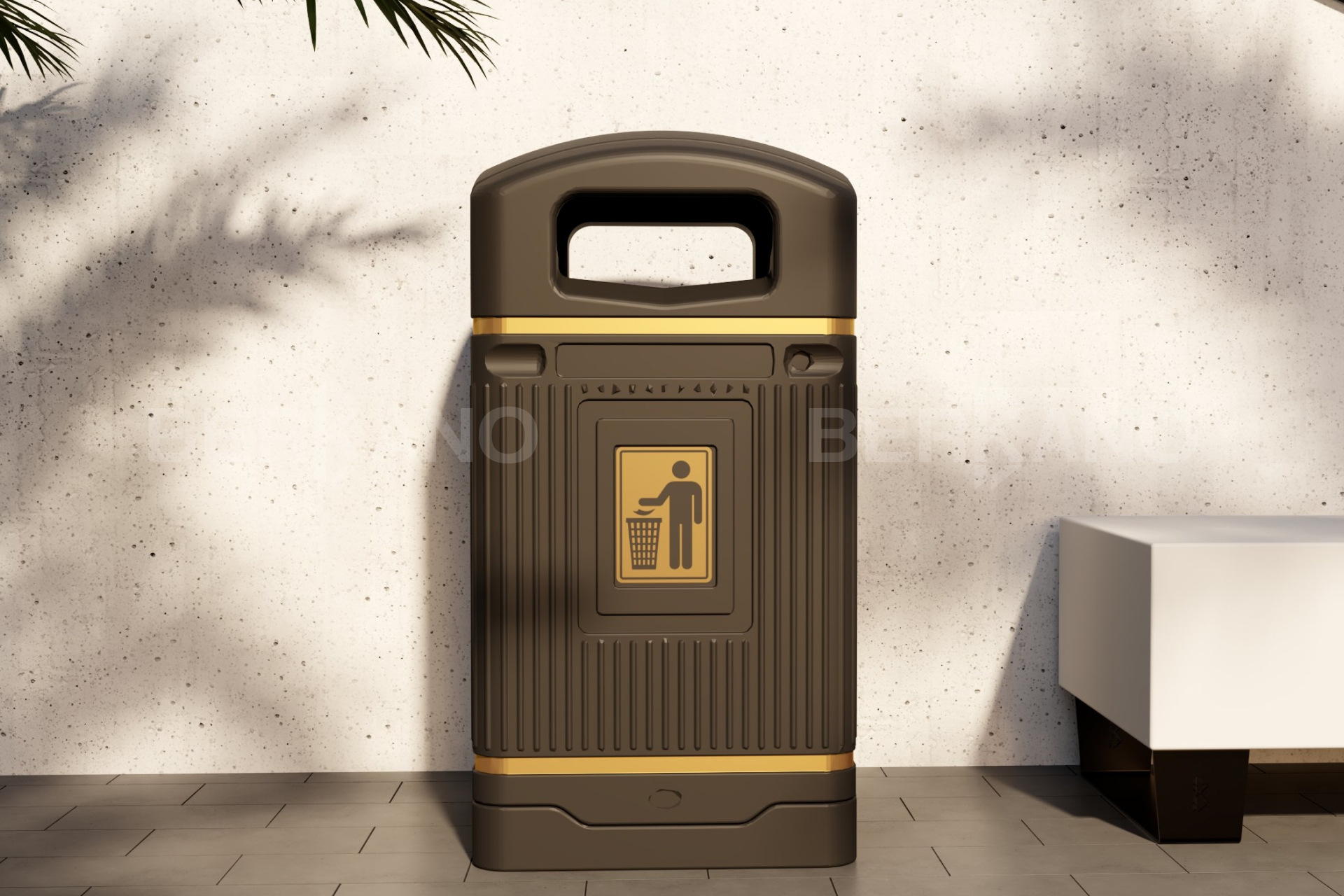  Урна квадратная BERKANO Snow White - фото 0