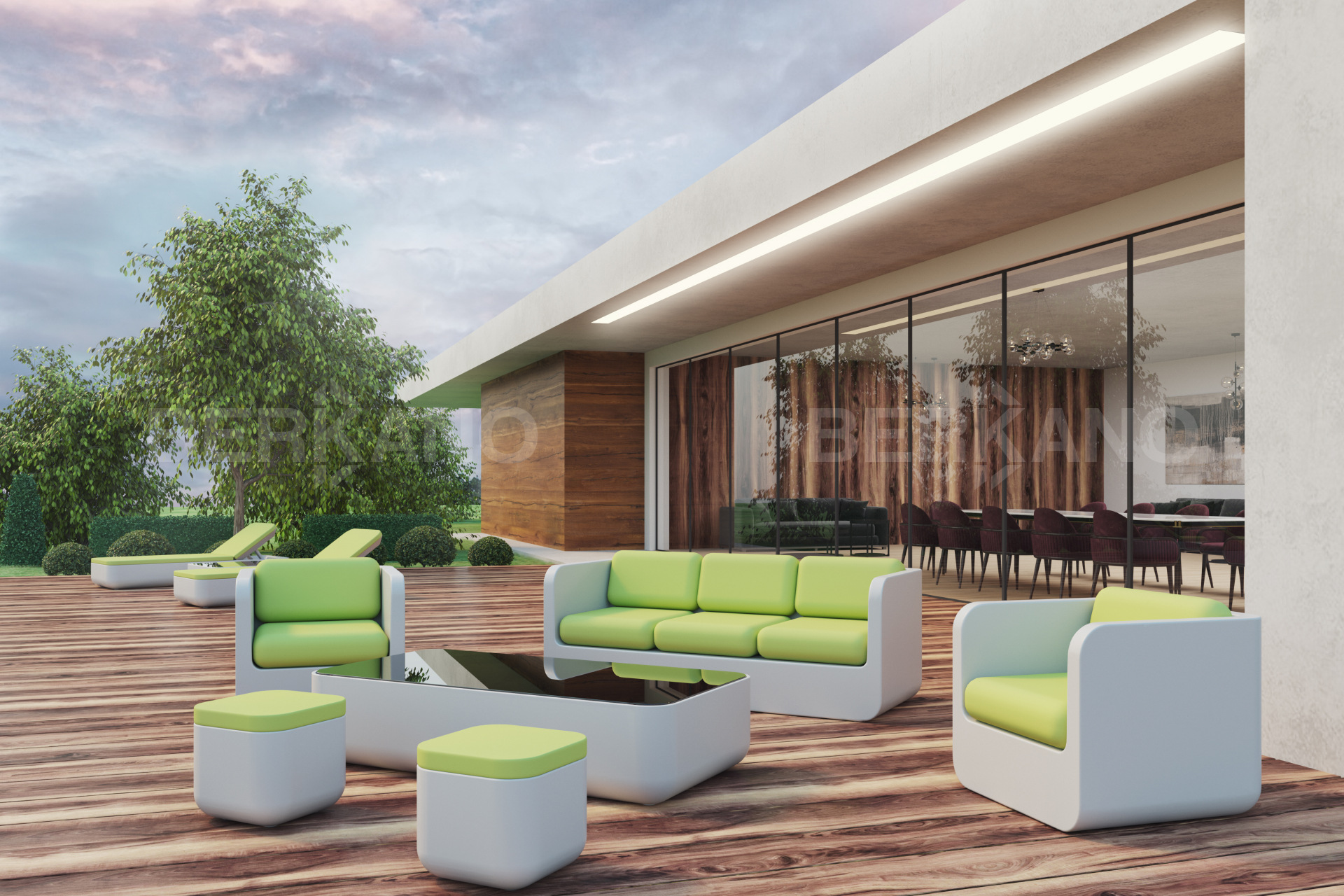  Стол Grace с стеклом Snow White - фото 2