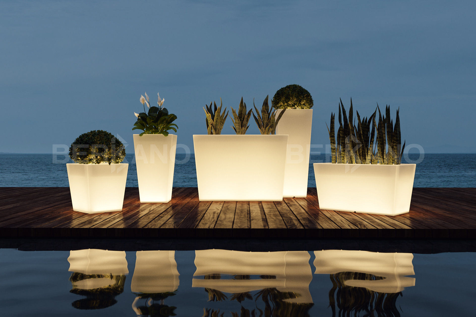 Дизайнерское Кашпо Trapezio 42V Snow White - фото 0