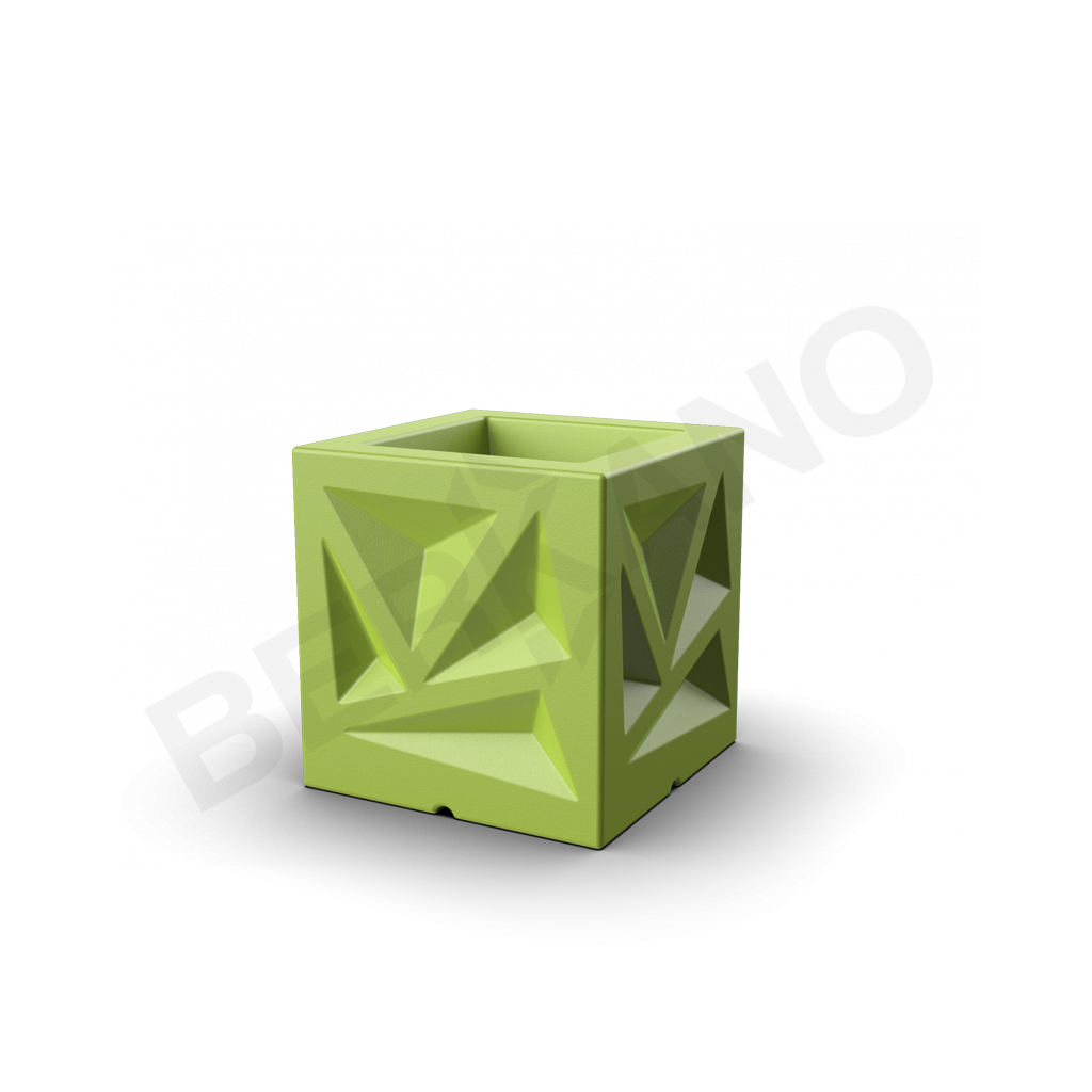 Кашпо Icelandic Cube DB зеленого цвета - фото 1