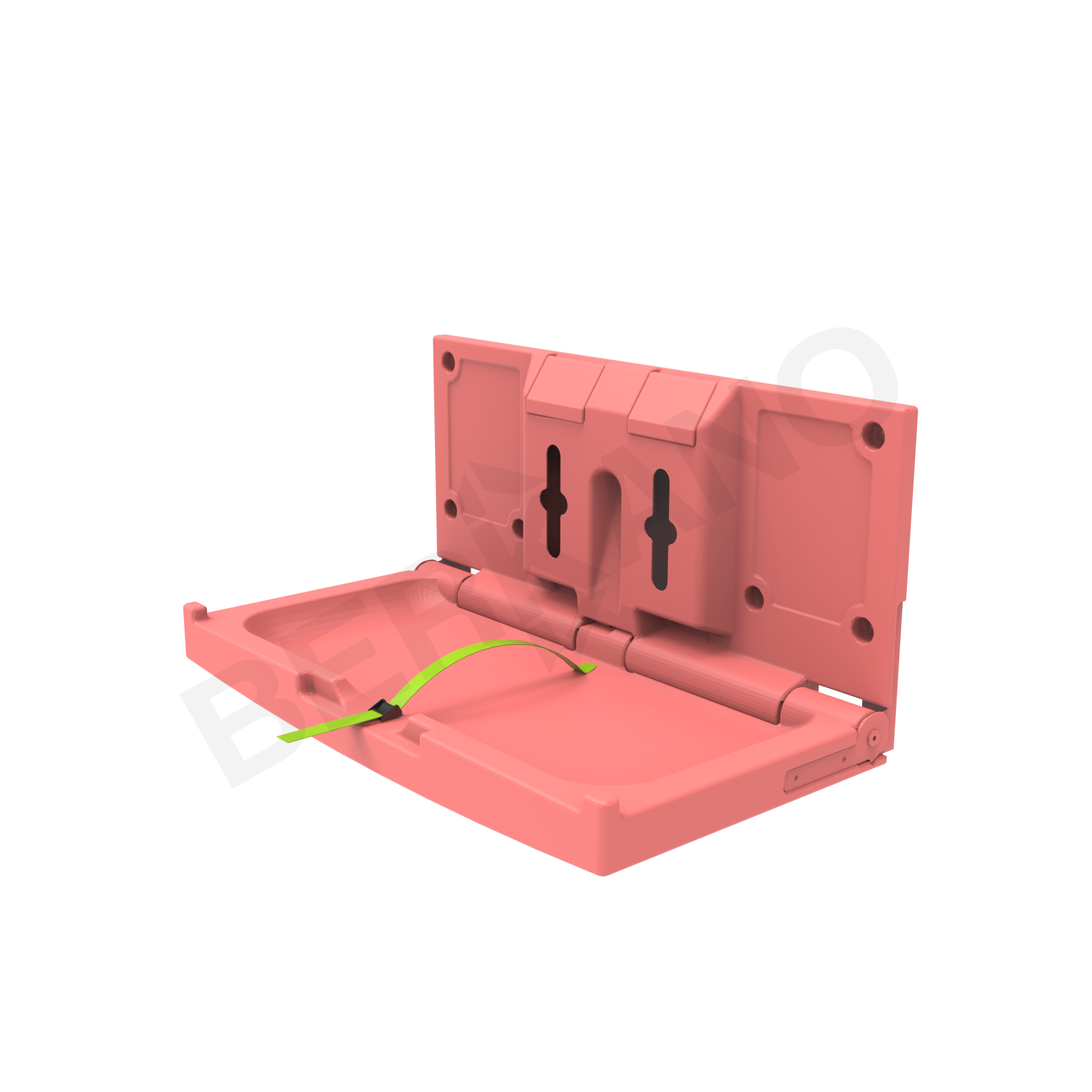 Пеленальный столик горизонтальный BERKANO Kids красного цвета - фото 1