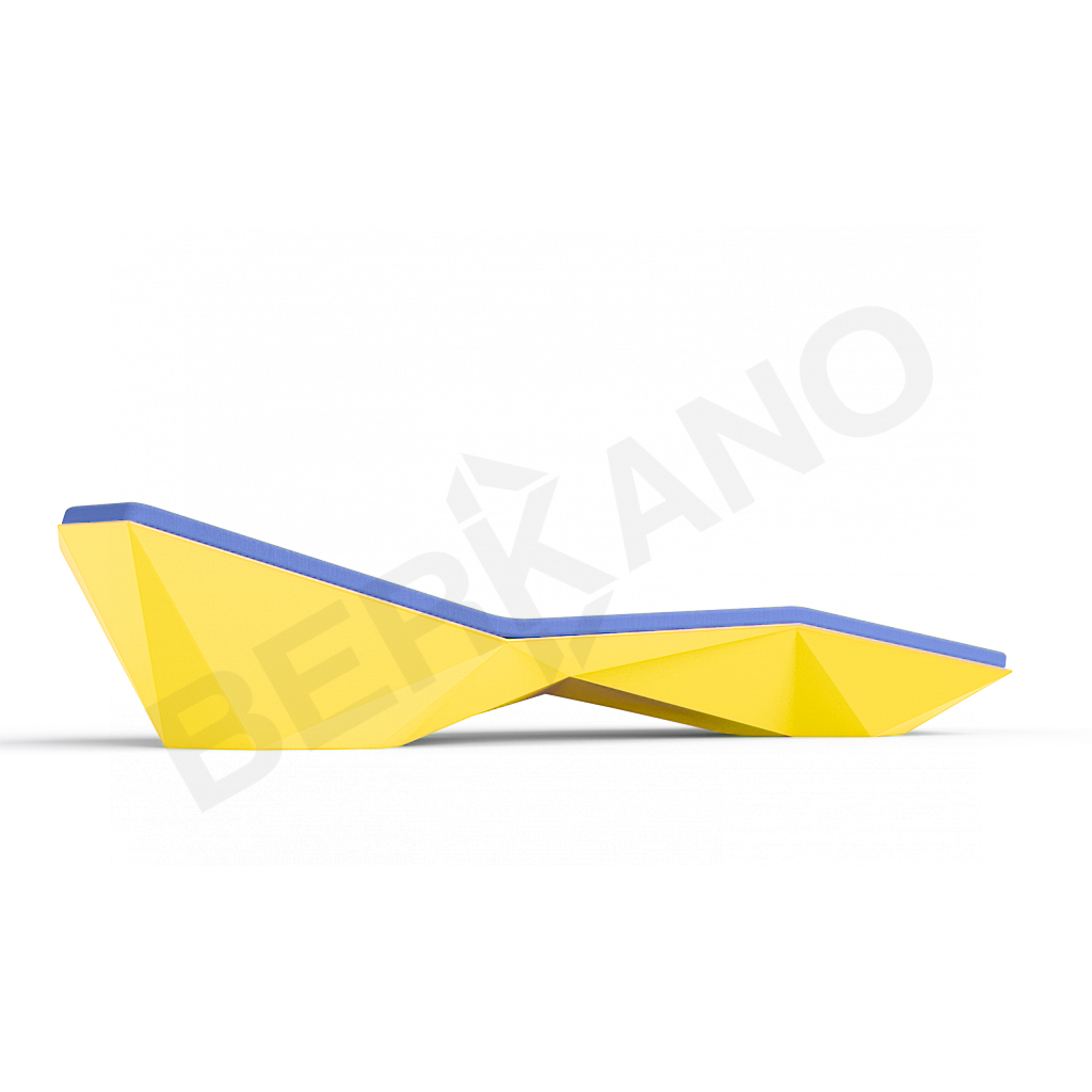 Шезлонг Quaro с подушками желтого цвета / аксессуар темно-синего цвета - фото 2