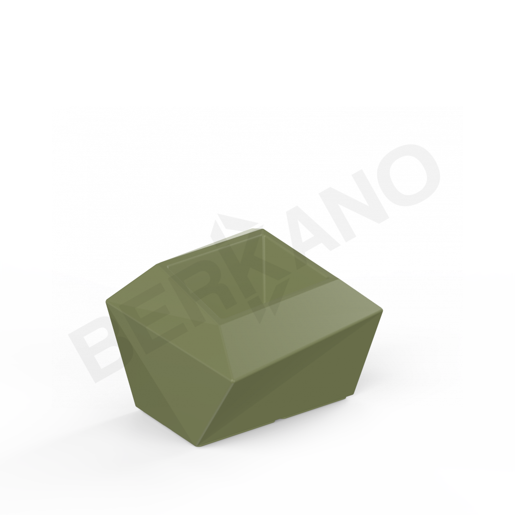 Кашпо Quaro S темно-зеленого цвета - фото 1