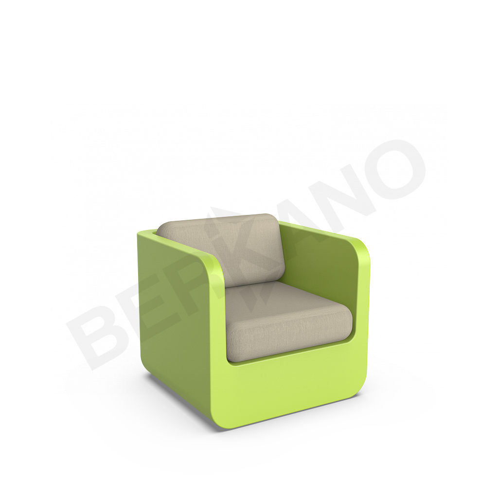 Кресло Grace с подушками зеленого цвета / аксессуар бежевого цвета - фото 1