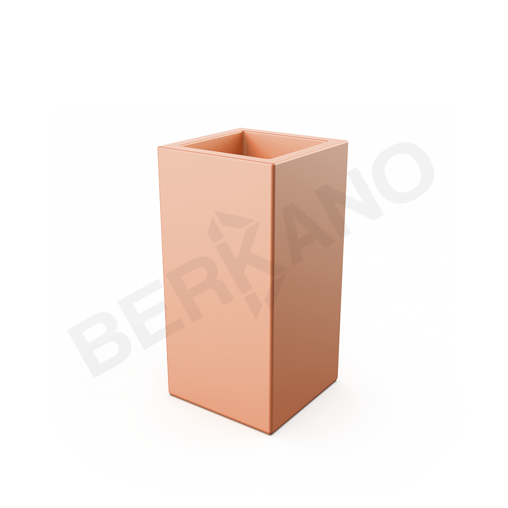 Кашпо Cubric 40*80 DB терракотового цвета - фото 1