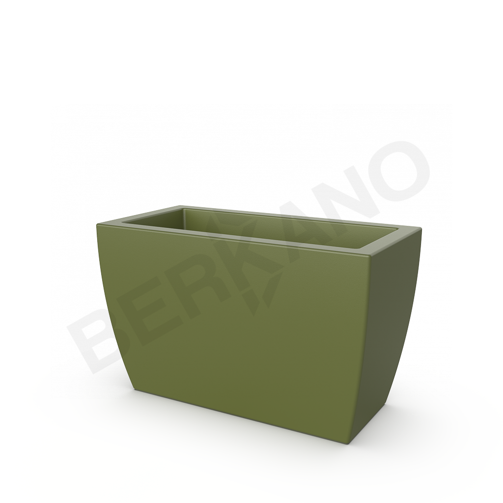 Кашпо Tenero 50H темно-зеленого цвета - фото 1