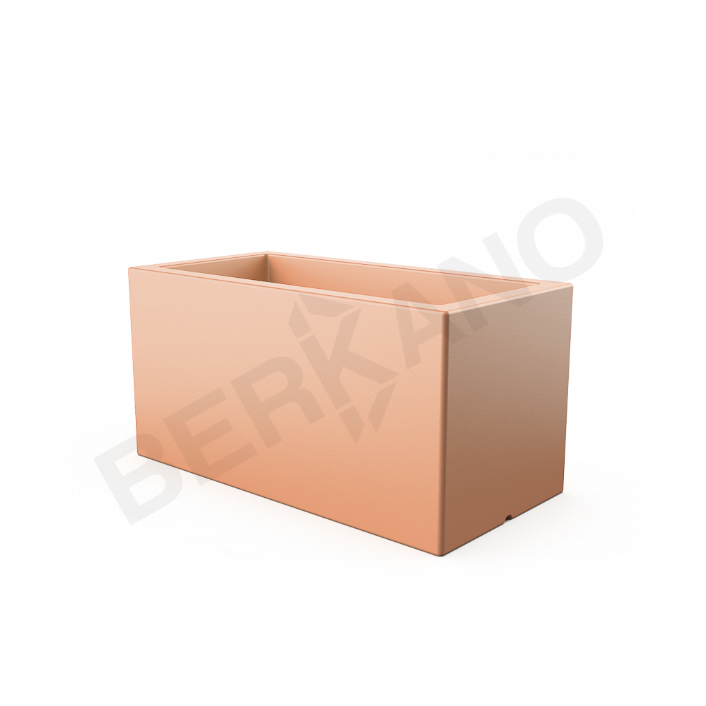 Кашпо Cubric 80*40 терракотового цвета - фото 1