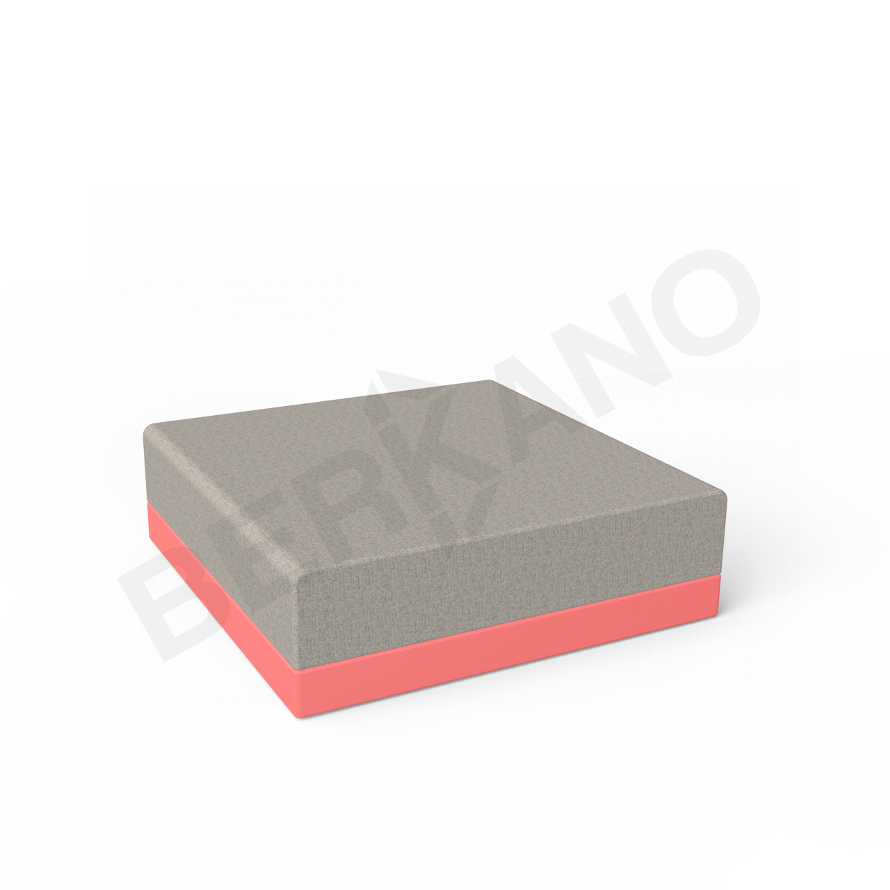 Пуф Quarter modular с подушками красного цвета / аксессуар Light grey - фото 1