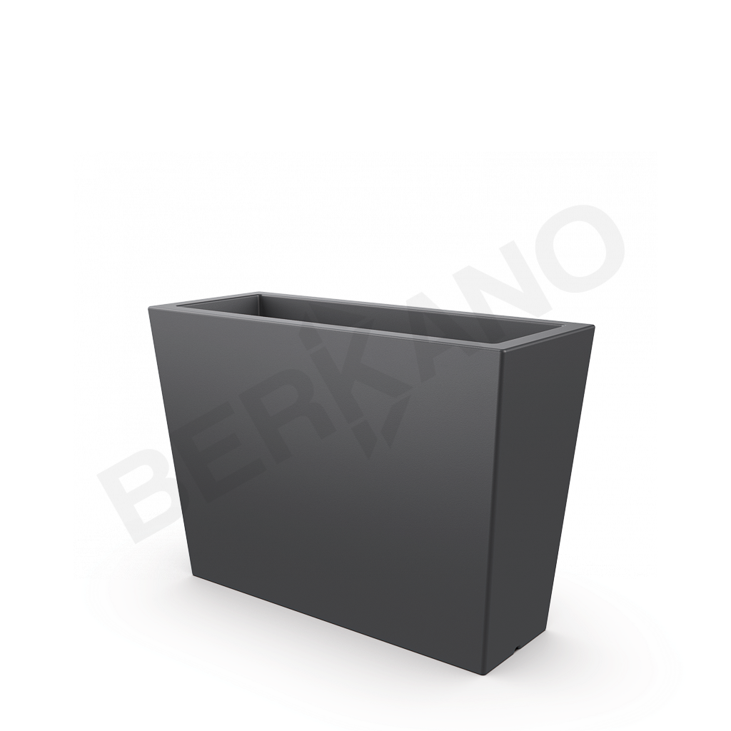 Кашпо Trapezio 70H DB графитового цвета - фото 1