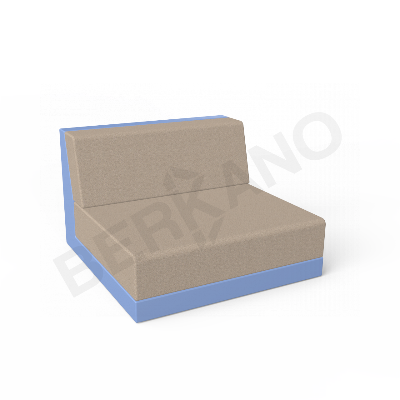 Диван Quarter modular средний с подушками синего цвета / аксессуар Canvas - фото 1