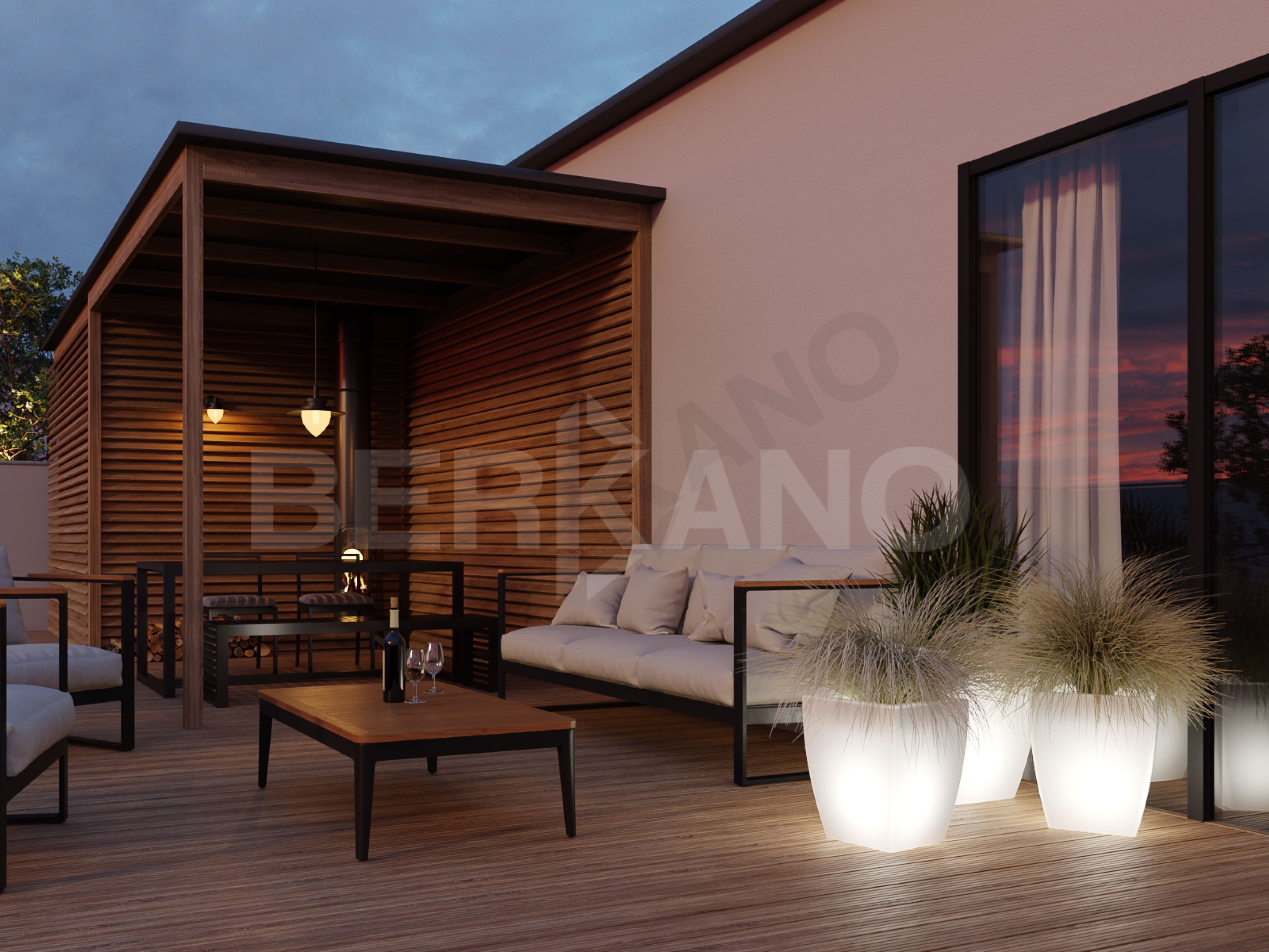 Кашпо Tenero 50 фиолетового цвета - фото 2