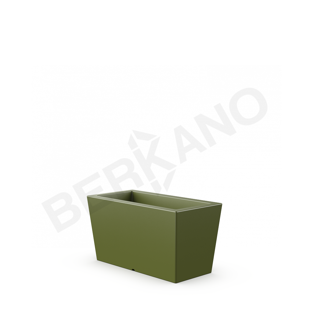 Кашпо Trapezio 42H темно-зеленого цвета - фото 1