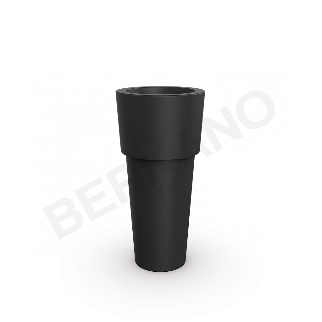 Кашпо Ray 100 черного цвета - фото 1