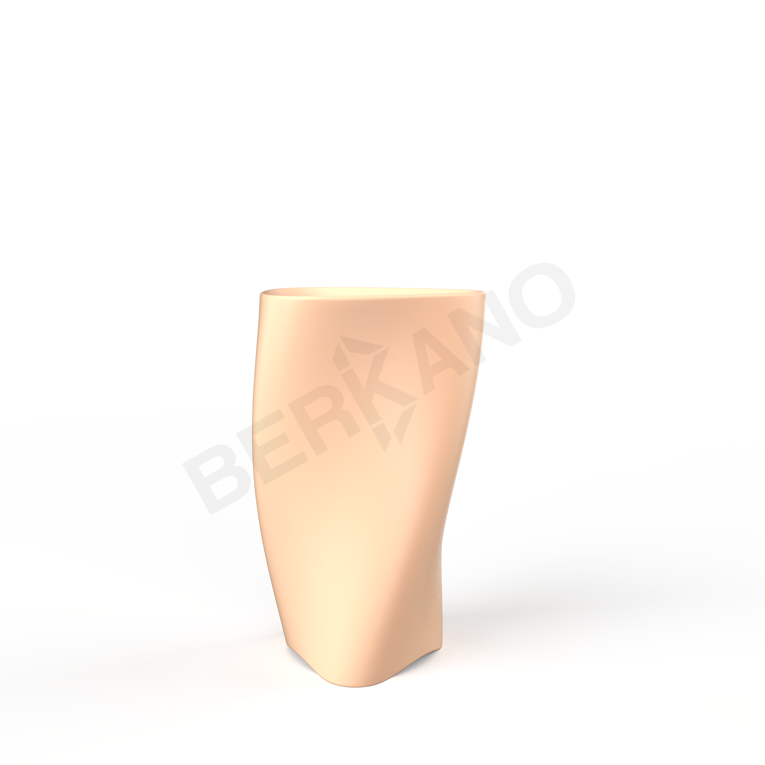 Кашпо Twist 90 терракотового цвета - фото 1