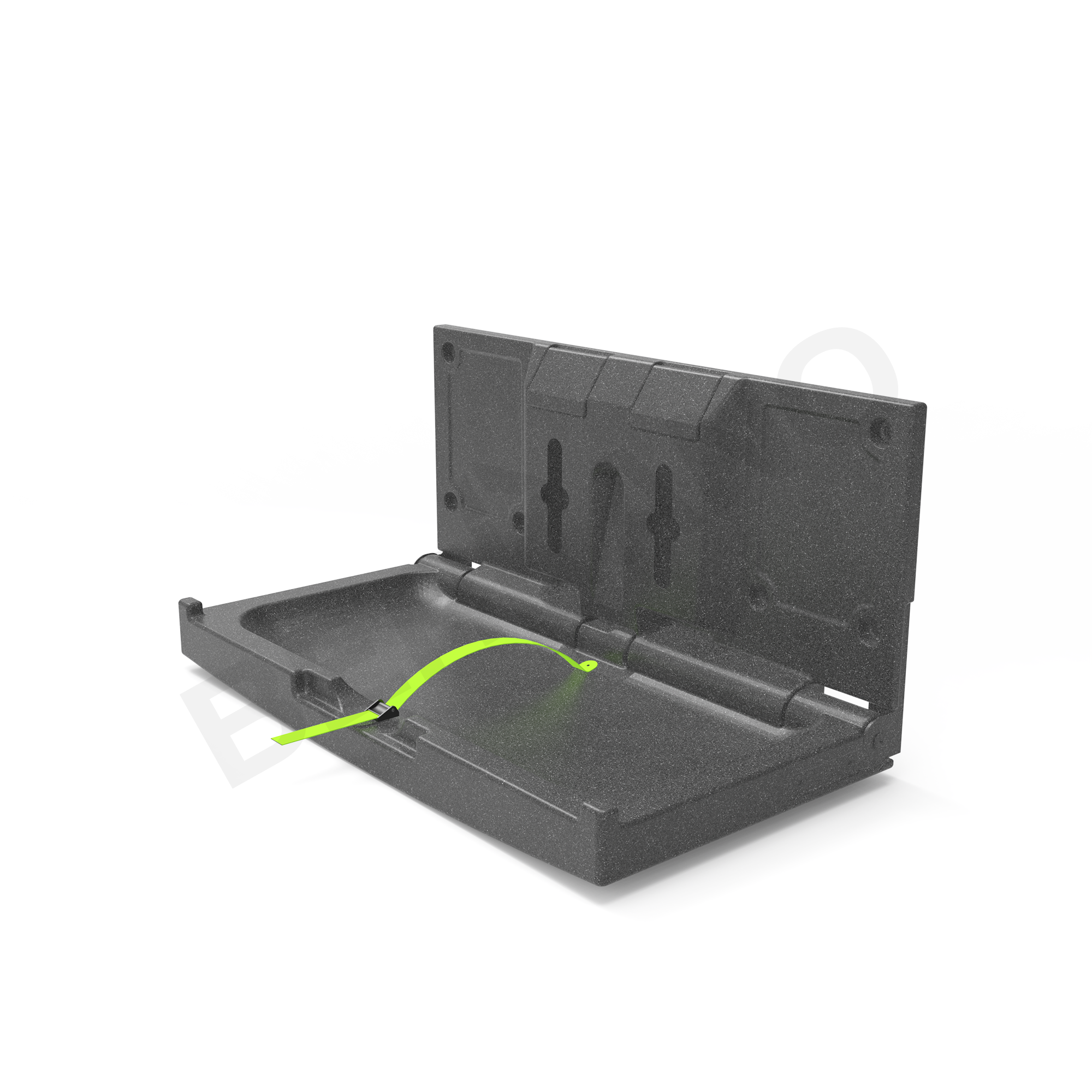 Пеленальный столик горизонтальный BERKANO Kids цвета черный гранит - фото 1