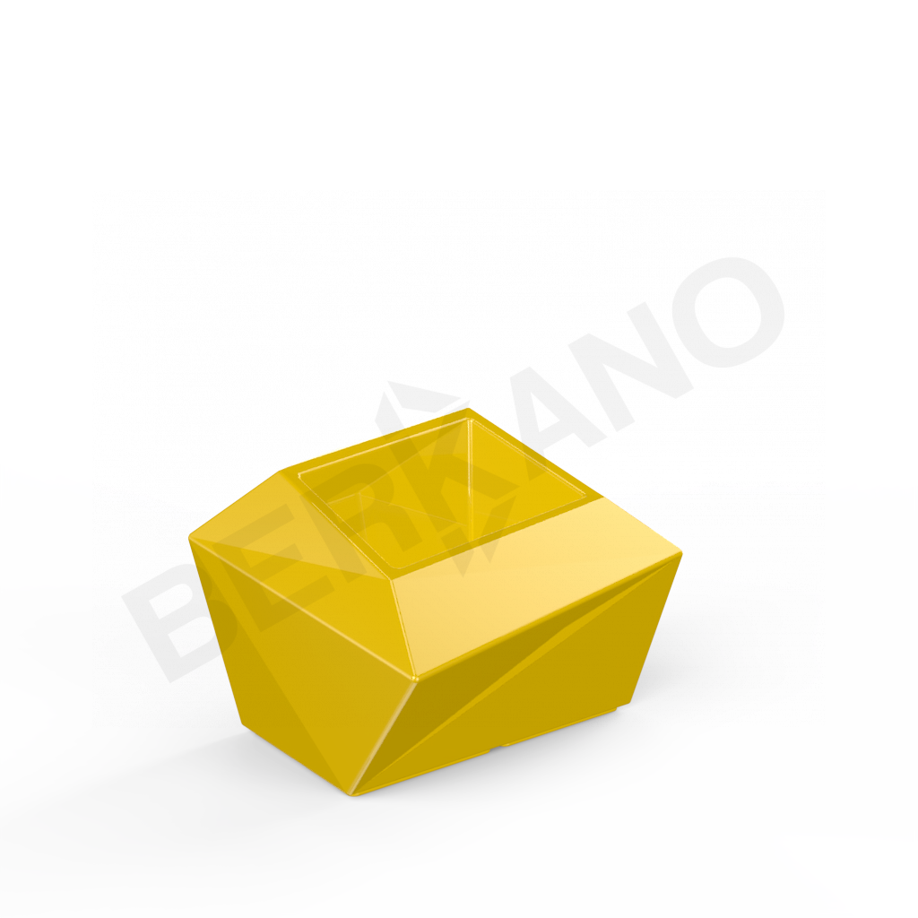 Кашпо Quaro S желтого цвета - фото 1